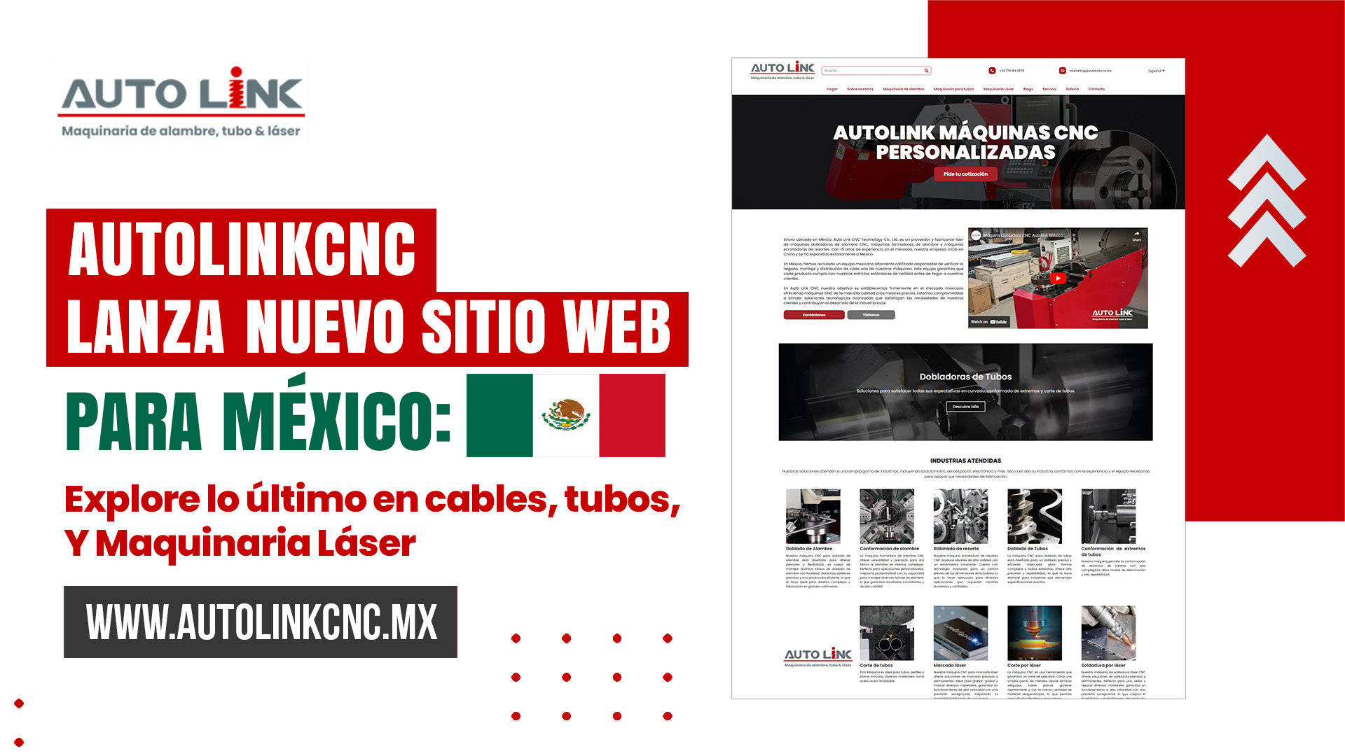 AutolinkCNC lanza nuevo sitio web para México