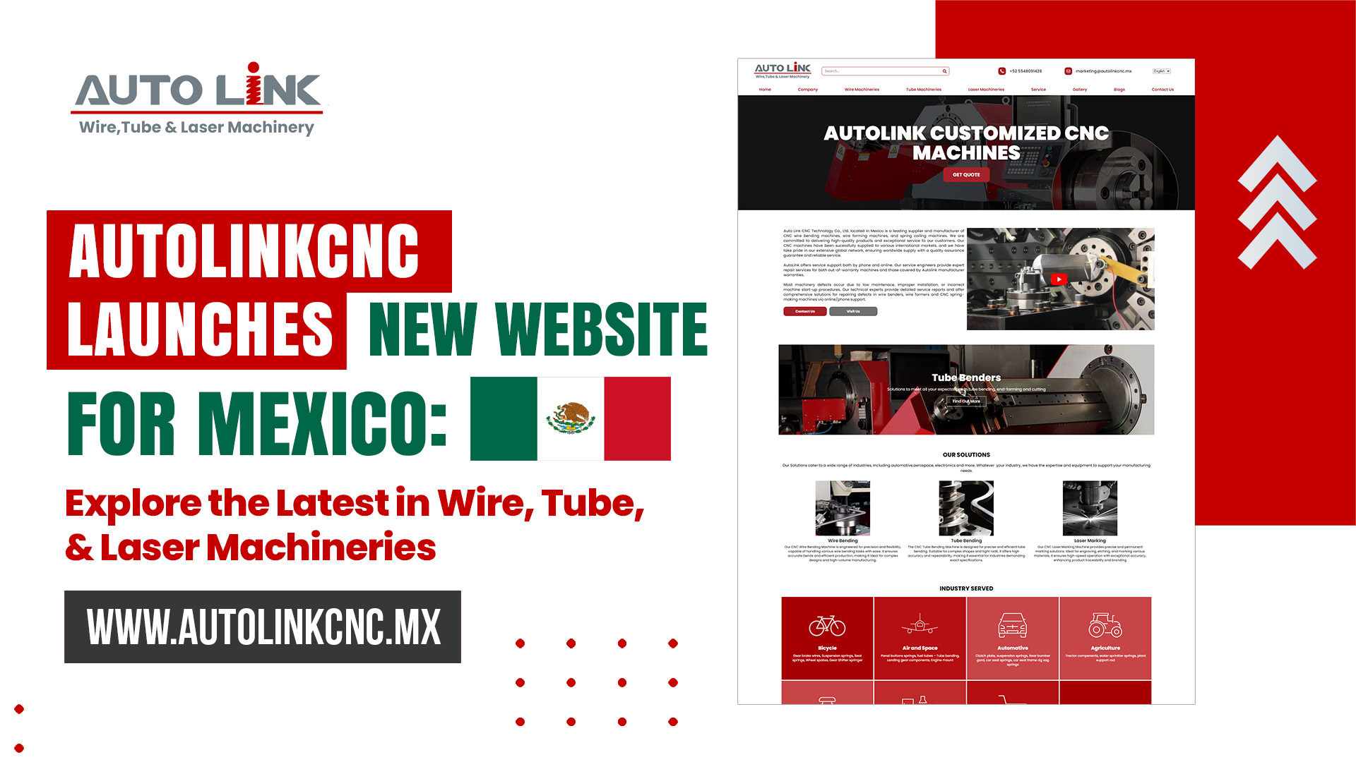 AutolinkCNC Launches New Website for Mexico